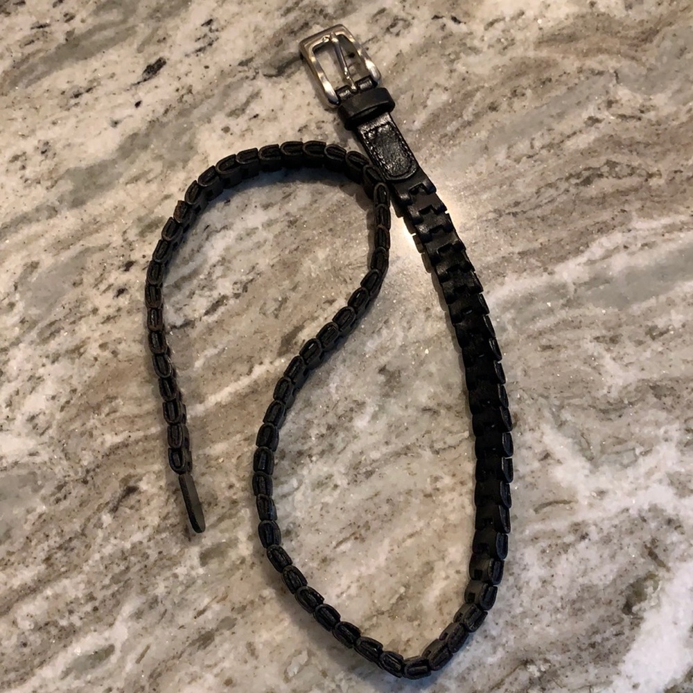 Vintage Real leather black belt